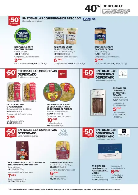 Ofertas de Hipercor España de 9 abril a 5 mayo 2026 Las Mejores Marcas En Conservas De Pescado - Página 7