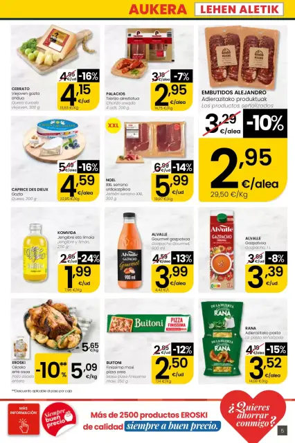 Offres Eroski Supermarché Espagne de 30 avril à 13 mai 2026 offres Nirekin aurreztu nahi ? EROSKI CITY - Page 5