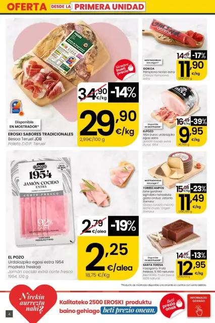 Offres Eroski Supermarché Espagne de 30 avril à 13 mai 2026 offres Nirekin aurreztu nahi ? EROSKI CITY - Page 4