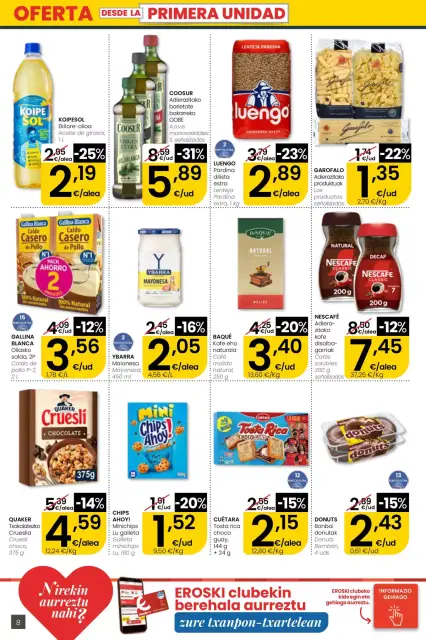 Offres Eroski Supermarché Espagne de 30 avril à 13 mai 2026 offres Nirekin aurreztu nahi ? EROSKI CITY - Page 8