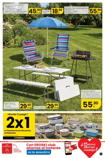 Offres Eroski Hypermarchés Espagne de 30 avril à 27 mai 2026 offres Oh ! Quelle oasis - Page 21