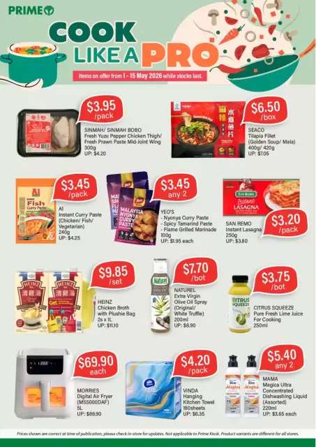 Ofertas de Supermercado Prime Singapur de 1 a 15 mayo 2026 promociones - Página 1