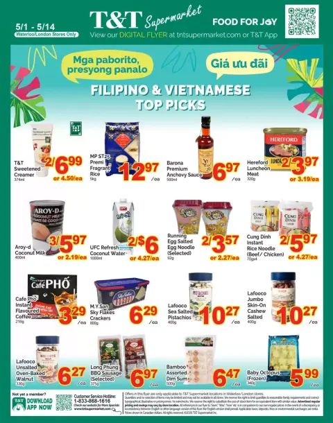 T&T Supermarket Canada offers from 1 to 14 May 2026 best bargains - Page 1