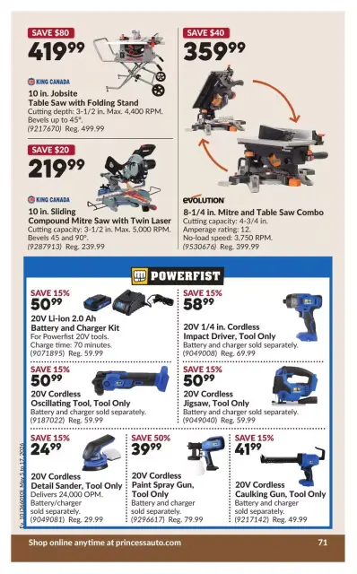 Princess Auto Canada offers from 5 to 17 May 2026 Discounts and promotions - Page 77