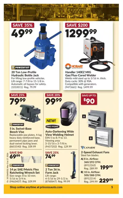 Princess Auto Canada offers from 5 to 17 May 2026 Discounts and promotions - Page 10