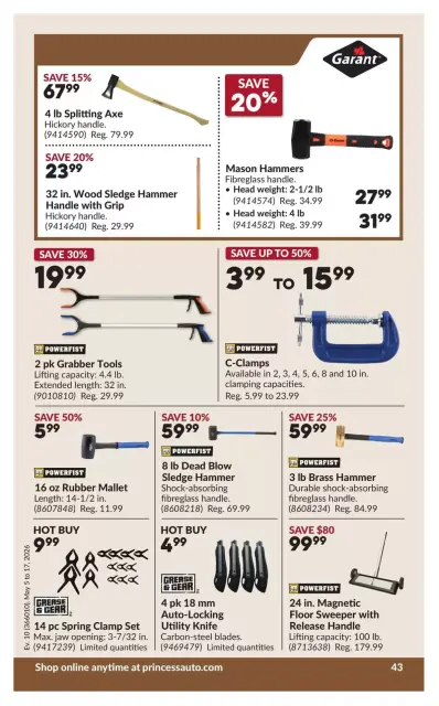 Princess Auto Canada offers from 5 to 17 May 2026 Discounts and promotions - Page 49