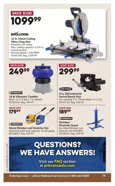 Princess Auto Canada offers from 5 to 17 May 2026 Discounts and promotions - Page 85