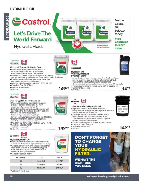 Princess Auto Canada offers from 21 April 2026 to 21 April 2027 HYDRAULICS DEALS - Page 43