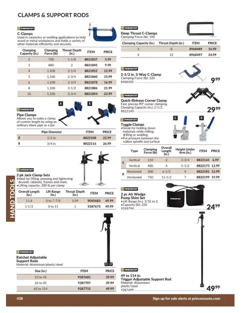 Princess Auto Canada offers from 21 April 2026 to 21 April 2027 HAND TOOLS DEALS - Page 46