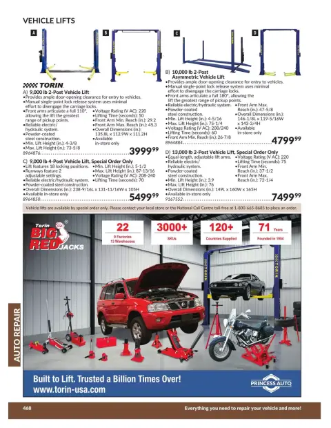 Princess Auto Canada offers from 21 April 2026 to 21 April 2027 AUTO REPAIR DEALS - Page 3