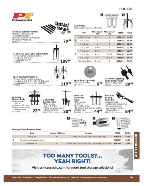 Princess Auto Canada offers from 21 April 2026 to 21 April 2027 AUTO REPAIR DEALS - Page 79