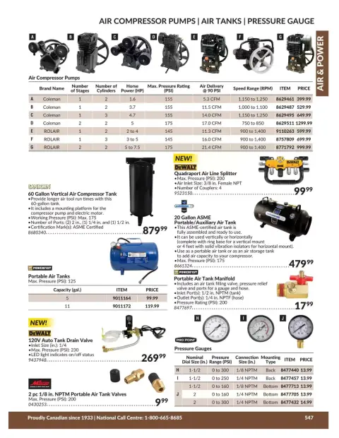 Princess Auto Canada offers from 21 April 2026 to 21 April 2027 AIR & POWER DEALS - Page 6