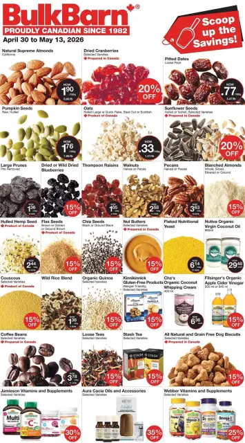 Bulk Barn Canada offers from 30 April to 13 May 2026 Weekly ad - Page 1