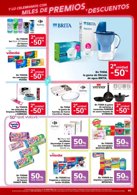 Ofertas de Carrefour España de 12 a 25 mayo 2026 50% QUE VUELVE + 2ª. AL -50% - Página 65