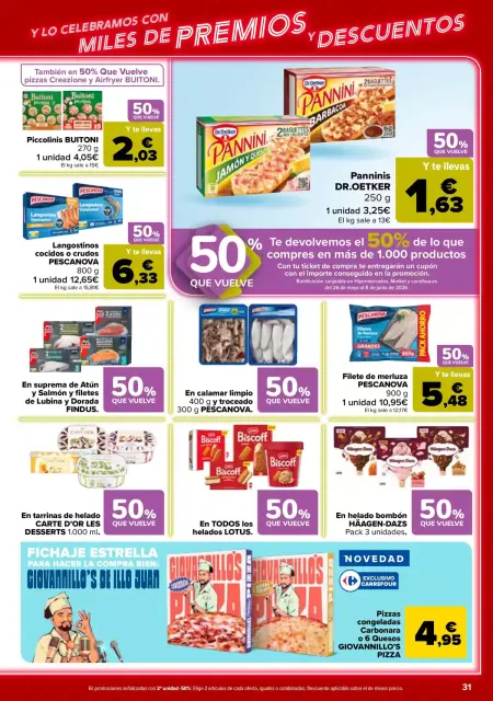 Ofertas de Carrefour España de 12 a 25 mayo 2026 50% QUE VUELVE + 2ª. AL -50% - Página 31