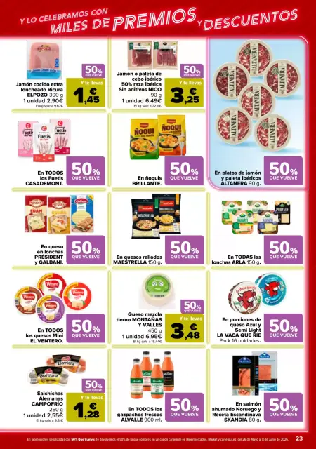Ofertas de Carrefour España de 12 a 25 mayo 2026 50% QUE VUELVE + 2ª. AL -50% - Página 23