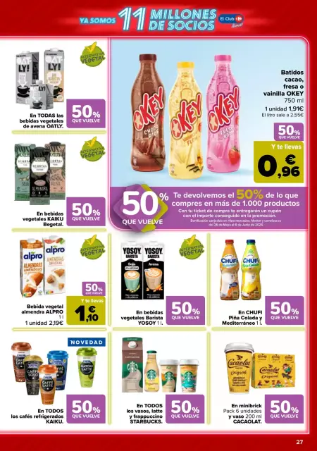 Ofertas de Carrefour España de 12 a 25 mayo 2026 50% QUE VUELVE + 2ª. AL -50% - Página 27