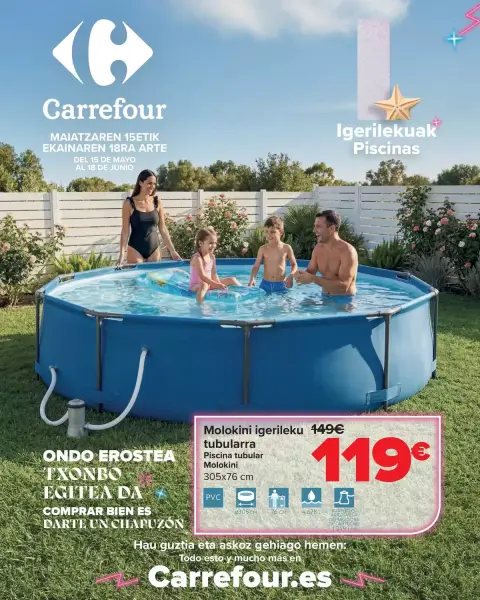 Ofertas de Carrefour España de 15 mayo a 18 junio 2026 Ofertas PISCINAS - Página 1