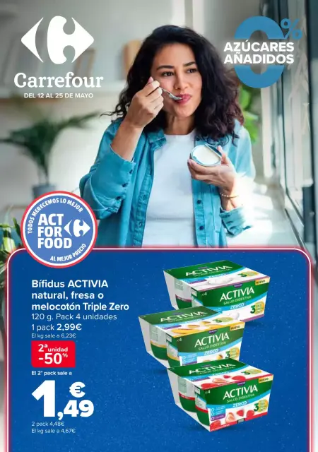 Ofertas de Carrefour España de 12 a 25 mayo 2026 Ofertas SIN AZUCARES AÑADIDOS - Página 1