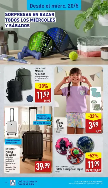 Ofertas de ALDI España de 20 a 24 mayo 2026 Que poc que Costa Comprar bé - Página 22