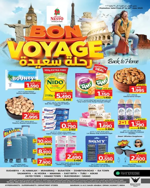 Nesto Bahrain offers from 8 to 24 June 2026 Bon Voyage offers - Page 1
