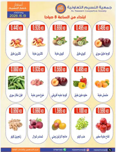 عروض جمعية النسيم التعاونية الثلاثاء ٩ يونيو ٢٠٢٦ مهرجان الخضار والفواكه - صفحة 3