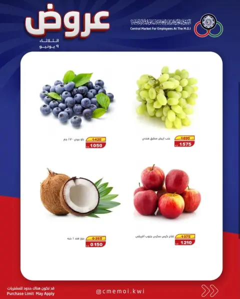 عروض السوق المركزى للعاملين بوزارة الداخلية الكويت الثلاثاء ٩ يونيو ٢٠٢٦ عروض الخضار والفواكه - صفحة 4
