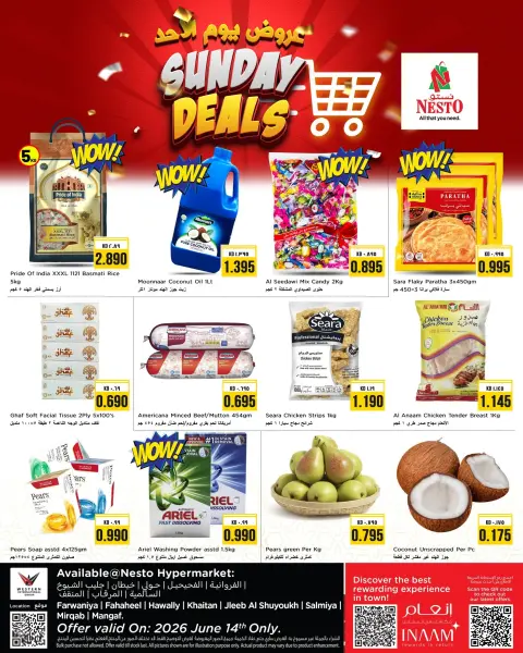 Ofertas de Nesto Hipermercados Kuwait domingo 14 junio 2026 Ofertas de domingo - Página 1