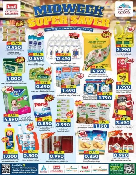 KM trading & Al Safa Oman offers from 15 to 17 June 2026 Midweek Deals - Page 1