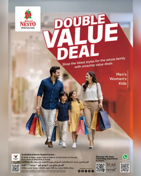 Nesto Oman offers from 11 to 20 June 2026 Double Value Offers - Page 1