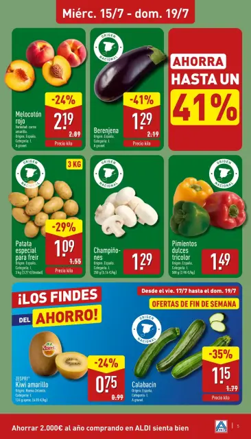 Ofertas de ALDI España de 15 a 19 julio 2026 Abrimos! - Página 5