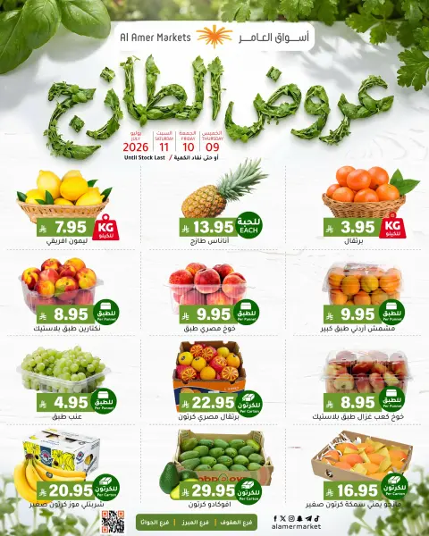 Al Amer market Saudi Arabia offers from 23 to 25 Muharram 1448 AH (9 – 11 July 2026) Fresh Deals - Page 1