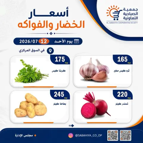 عروض جمعية الصباحية التعاونية الأحد ١٢ يوليو ٢٠٢٦ عروض الخضار والفواكه - صفحة 5
