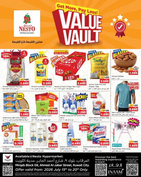 Ofertas de Nesto Hipermercados Almrqab de 15 a 20 julio 2026 Ofertas de Value Vault - Página 1