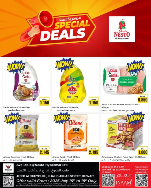 Ofertas de Nesto Hipermercados Kuwait de 15 a 18 julio 2026 Ofertas Especiales - Página 1
