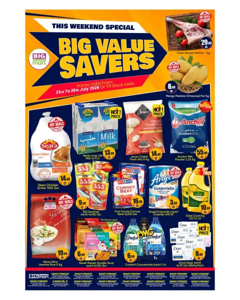 BIGmart offers in Ras Al Khor from 23 to 26 July 2026 Big Value Deals - Page 1