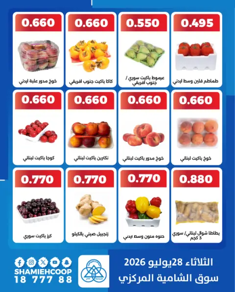 عروض جمعية الشامية والشويخ الثلاثاء ٢٨ يوليو ٢٠٢٦ عروض الخضروات والفاكهة - صفحة 3