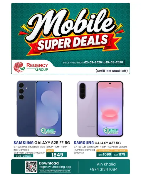 Offres Complexe commercial Regency Qatar de 2 à 15 septembre 2026 SUPER OFFRES MOBILES - Page 1