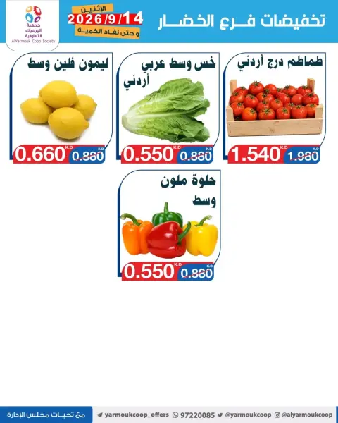 Offres La coopérative Yarmouk seulement lundi 14 septembre 2026 Réductions sur les fruits et légumes - Page 2
