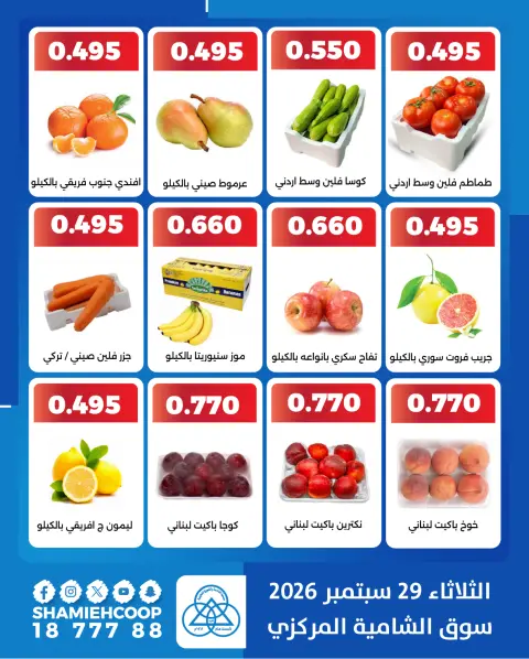 عروض جمعية الشامية والشويخ الثلاثاء ٢٩ سبتمبر ٢٠٢٦ عروض الخضروات والفاكهة - صفحة 3
