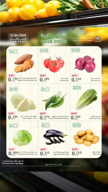 عروض السوق المركزى للعاملين بوزارة الداخلية الكويت الثلاثاء ١٣ أكتوبر ٢٠٢٦ عروض طازجة - صفحة 2