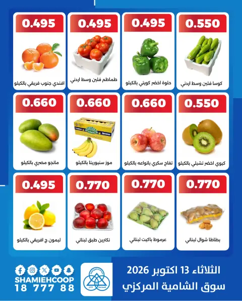 عروض جمعية الشامية والشويخ الثلاثاء ١٣ أكتوبر ٢٠٢٦ عروض الخضروات والفاكهة - صفحة 4