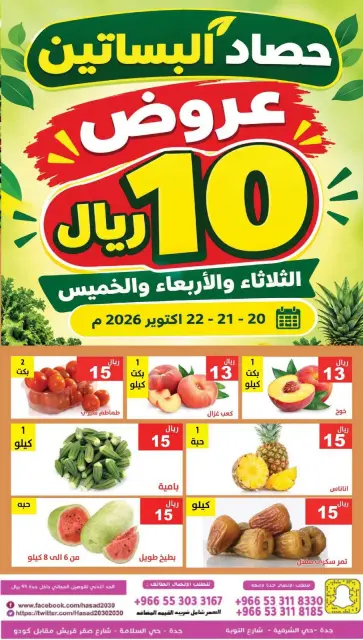 عروض حصاد البساتين السعودية من ٨ حتى ١٠ جمادى الأولى ١٤٤٨ هـ (٢٠ إلى ٢٢ أكتوبر ٢٠٢٦) فقط 10 ريال - صفحة 3