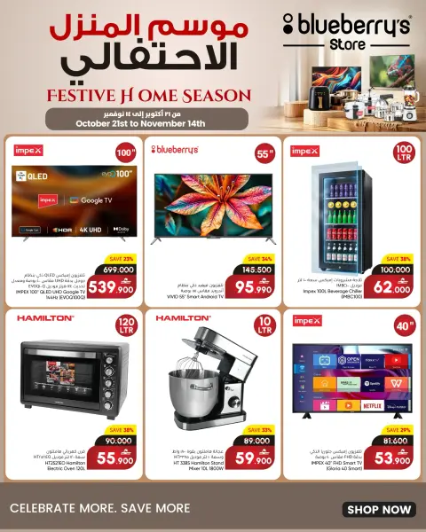 عروض بلوبيريز ستور من ٢١ أكتوبر حتى ١٤ نوفمبر ٢٠٢٦ موسم المنزل الاحتفالى - صفحة 1
