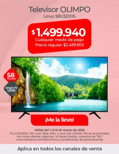 Ofertas de Olímpica Colombia de 1 a 15 marzo 2026 Ahorra ahora con nuestras ofertas - Página 1