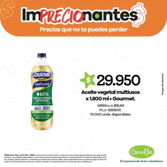 Ofertas de Carulla Colombia de 3 febrero a 31 marzo 2026 Los imPRECIOnantes que te encantan ya están aquí - Página 1
