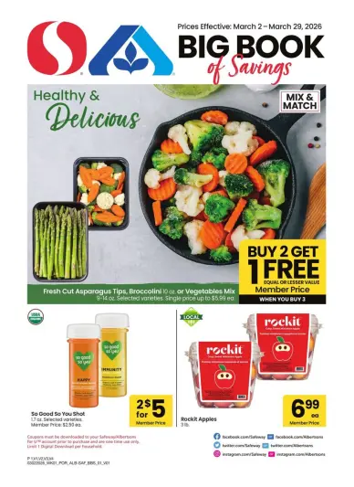 Offres Albertsons États-Unis de 2 à 29 mars 2026 Offres exclusives - Albertsons - États-Unis - 2 mars 2026 – 29 mars 2026 - Page 1
