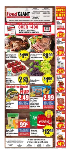 Offres Food Giant États-Unis de 18 à 24 mars 2026 Offre hebdomadaire - Food Giant - États-Unis - 18 mars 2026 – 24 mars 2026 - Page 1