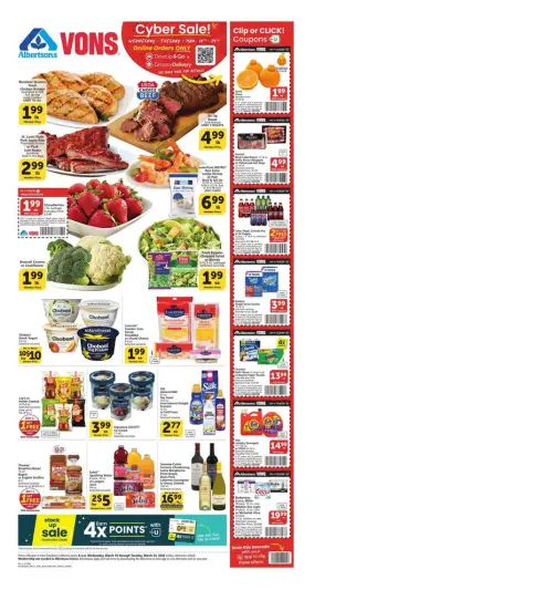 Offres Supermarché Vons Californie du Sud de 18 à 24 mars 2026 Offres hebdomadaires - Supermarché Vons - États-Unis - 18 mars 2026 – 24 mars 2026 - Page 1