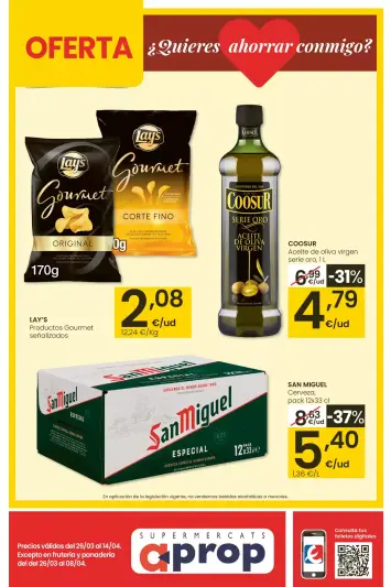 Ofertas de Eroski supermercado España de 26 marzo a 14 abril 2026 Nirekin ¿Quieres ahorrar conmigo? nahi? Aliprox - Página 1